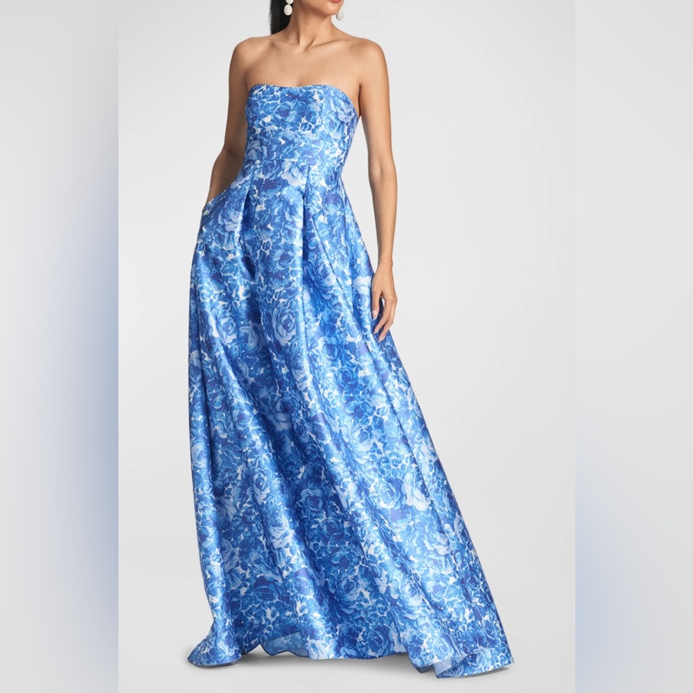 Sachin & Babi
Giovanna Strapless Pleated Floral-Print Gown NWT Size 14